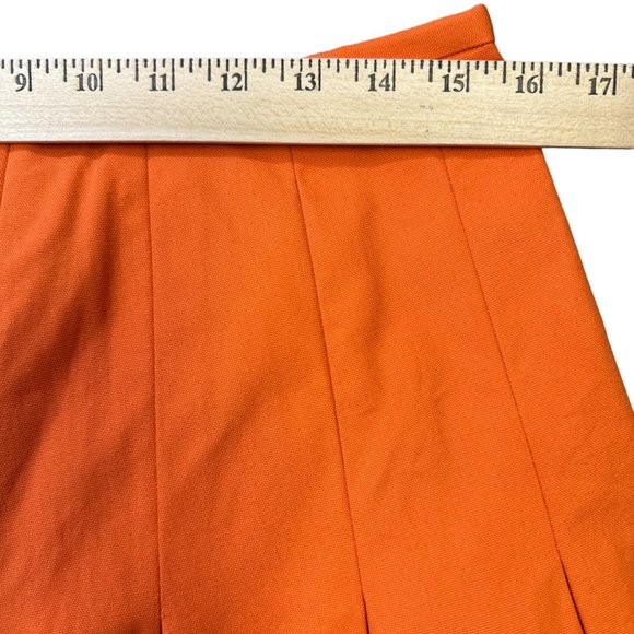 Ellen Tracy Orange Pleated Embroidered Skirt size 10 Petite - Picture 6 of 10